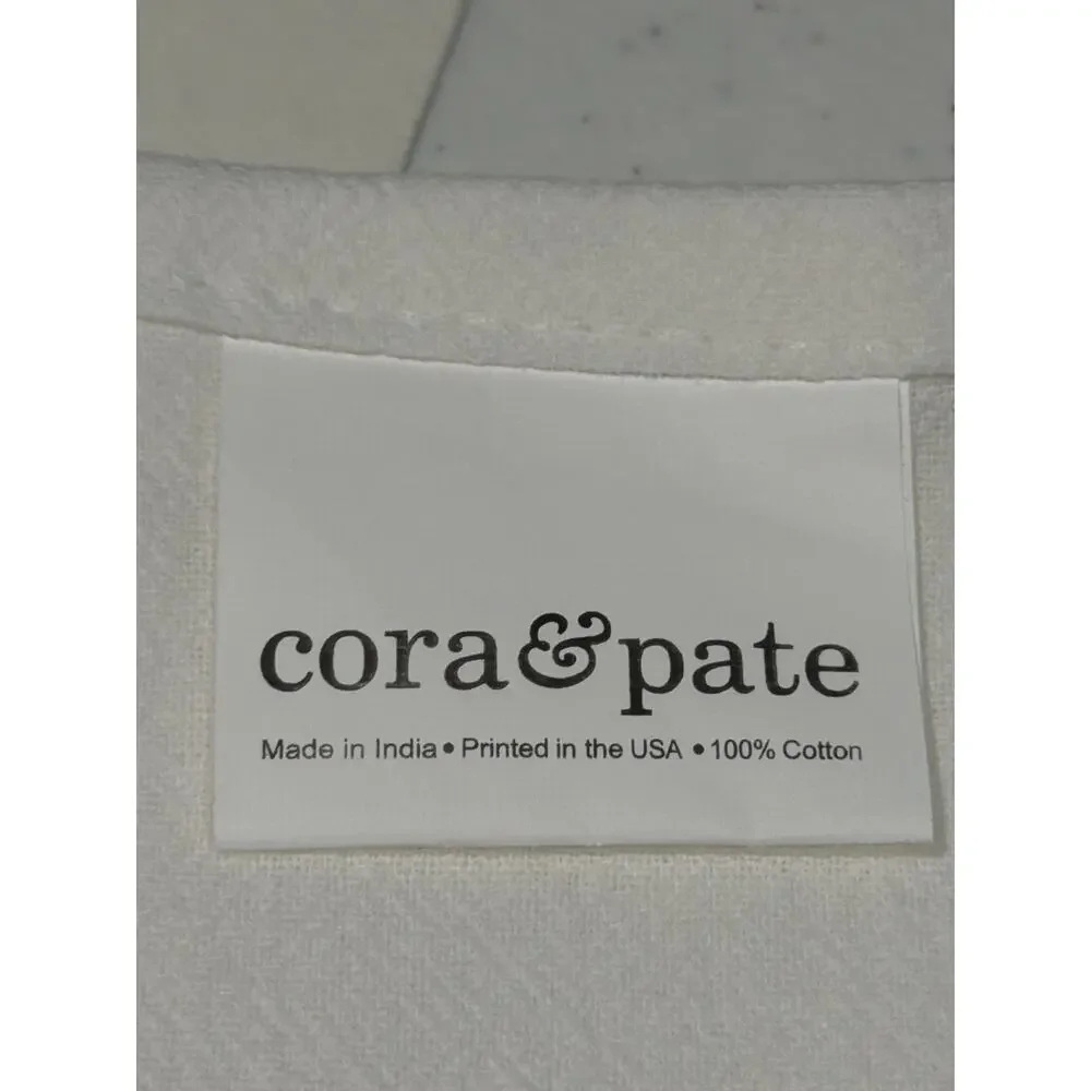 Cora & Pate Tea Towel Kitchen White Flour Sack Funny 